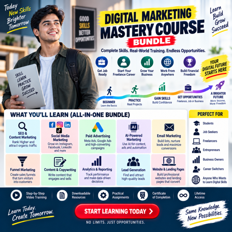 Digtal Marketing mastery course bundle 1